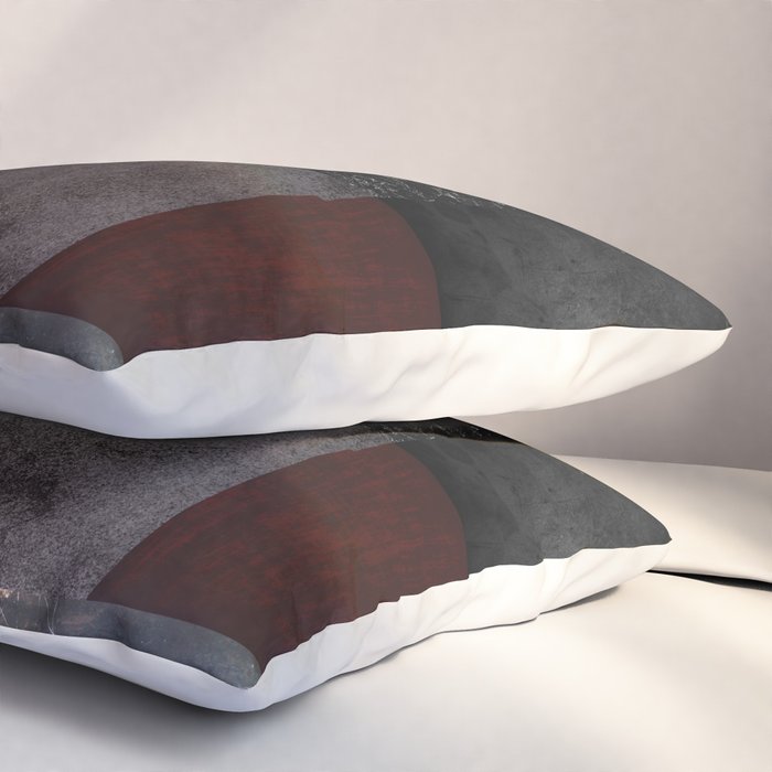 Patchwork (Burgundy and Black) Pillow Sham Gallery Image 3
