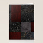 Patchwork (Burgundy and Black) Stationery Card Gallery Image 2