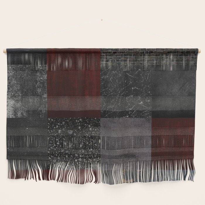 Patchwork (Burgundy and Black) Wall Hanging Gallery Image 1