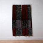Patchwork (Burgundy and Black) Window Curtain Gallery Image 3
