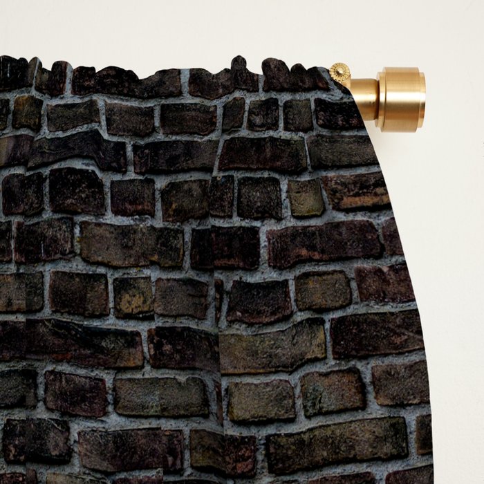 Patchwork (Burgundy and Black) Window Curtain Gallery Image 2