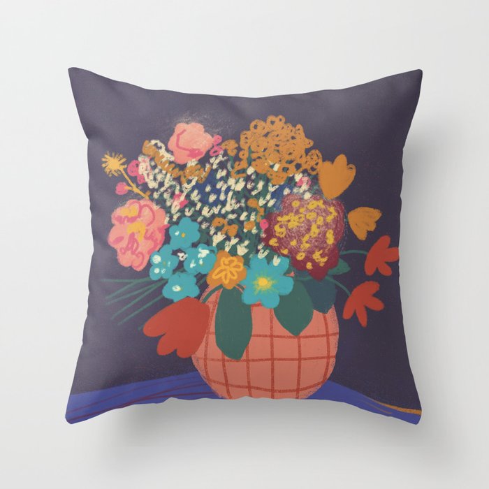 Floral still life Throw Pillow Gallery Image 6