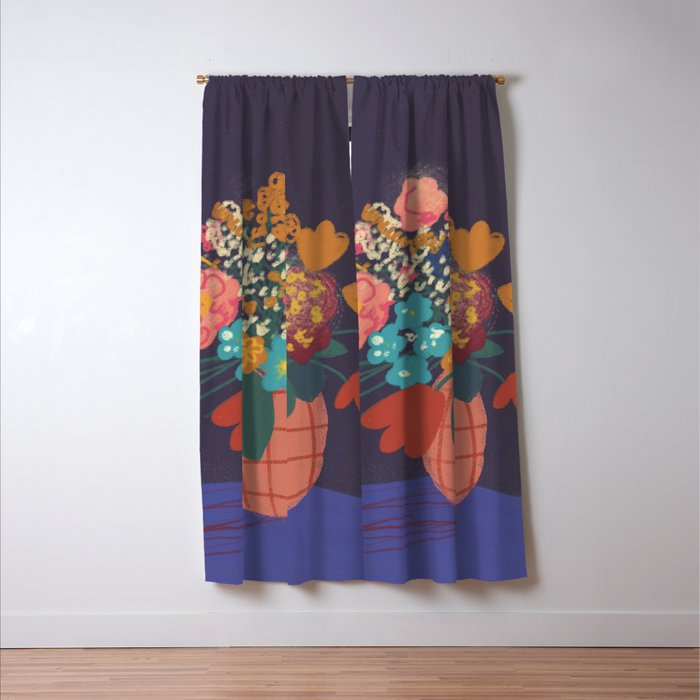 Floral still life Window Curtain Gallery Image 3