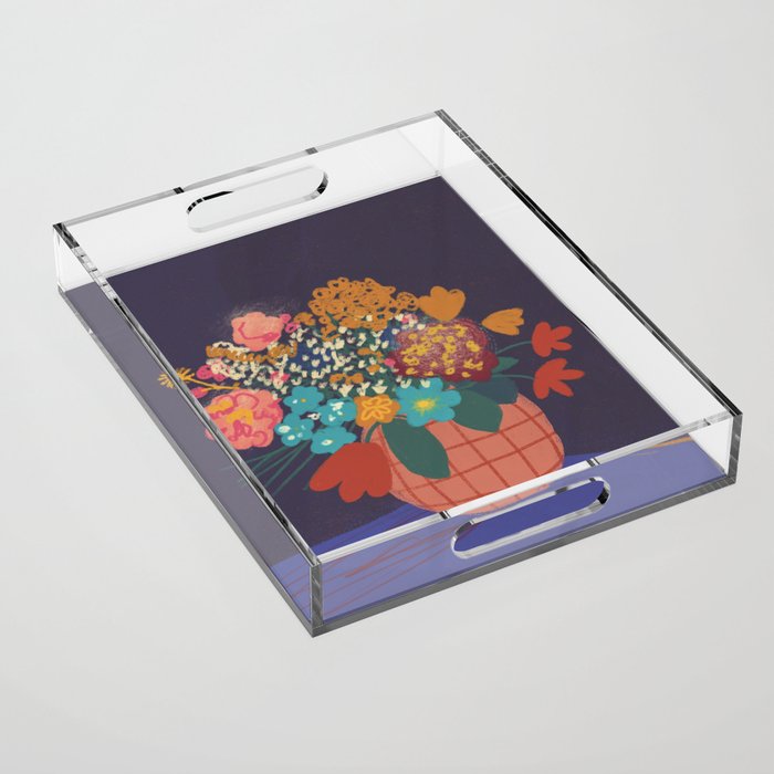 Floral still life Acrylic Tray Gallery Image 1