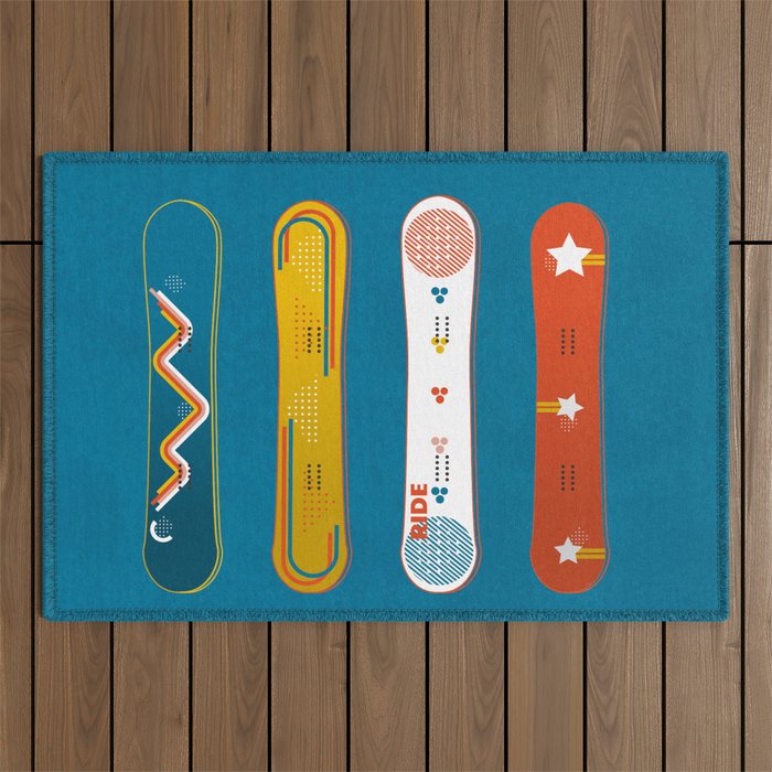 SNOWBOARD DESIGN Outdoor Rug Gallery Image 1