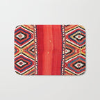 Fethiye  Antique Turkish Kilim Camel Trapping Print Bath Mat Gallery Image 1