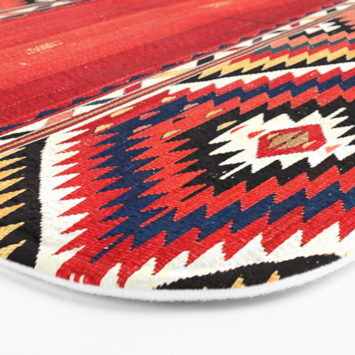 Fethiye  Antique Turkish Kilim Camel Trapping Print Bath Mat Gallery Image 3