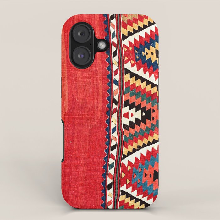 Fethiye  Antique Turkish Kilim Camel Trapping Print iPhone Case Gallery Image 1