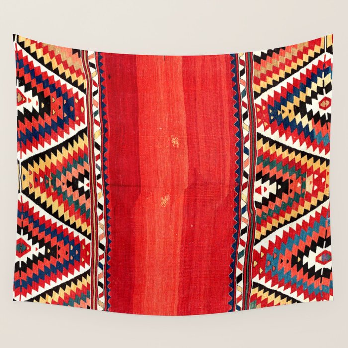 Fethiye  Antique Turkish Kilim Camel Trapping Print Wall Tapestry Gallery Image 4