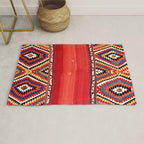 Fethiye  Antique Turkish Kilim Camel Trapping Print Rug Gallery Image 1