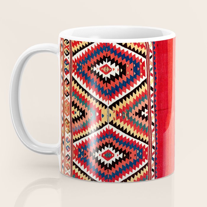 Fethiye  Antique Turkish Kilim Camel Trapping Print Coffee Mug Gallery Image 3