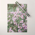 Joyful Little Flowers x purple modern botanical photograph Wrapping Paper Gallery Image 1