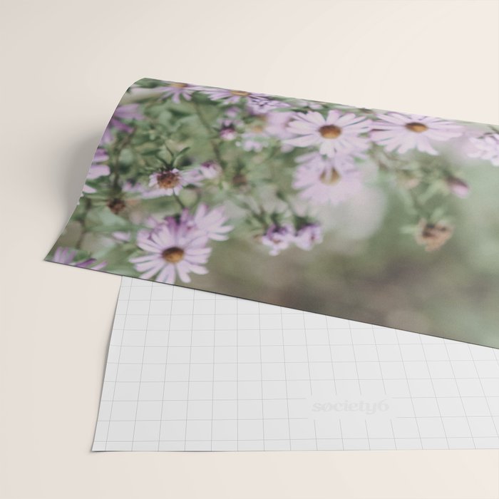 Joyful Little Flowers x purple modern botanical photograph Wrapping Paper Gallery Image 2