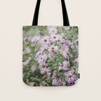 Joyful Little Flowers x purple modern botanical photograph Tote Bag Gallery Image 1