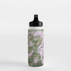 Joyful Little Flowers x purple modern botanical photograph Water Bottle Gallery Image 3