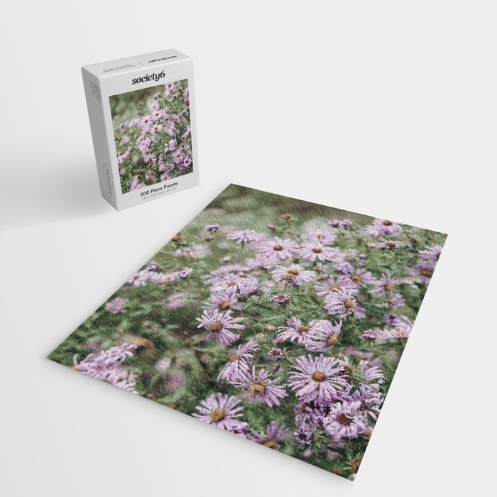 Joyful Little Flowers x purple modern botanical photograph Jigsaw Puzzle Gallery Image 2