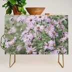 Joyful Little Flowers x purple modern botanical photograph Credenza Gallery Image 1