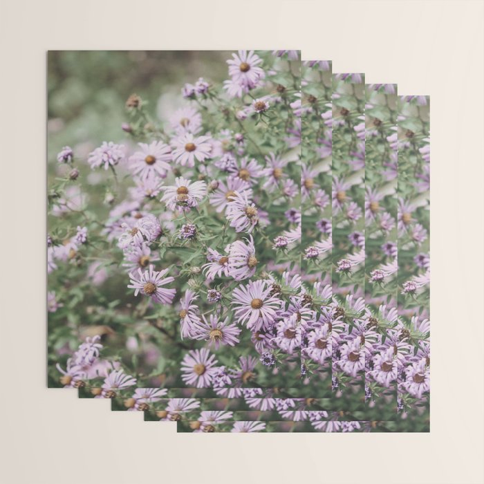 Joyful Little Flowers x purple modern botanical photograph Wrapping Paper Gallery Image 3