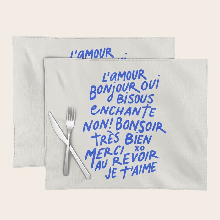 French Words Placemat Gallery Image 1
