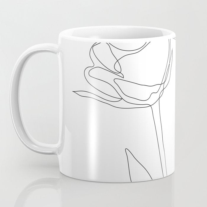 Two Minimal Roses Coffee Mug Gallery Image 3