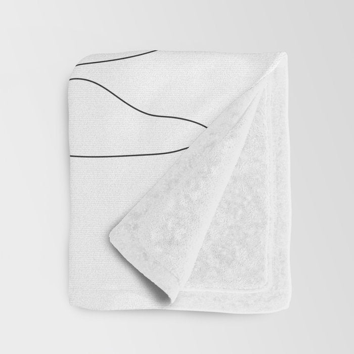 Two Minimal Roses Throw Blanket Gallery Image 3