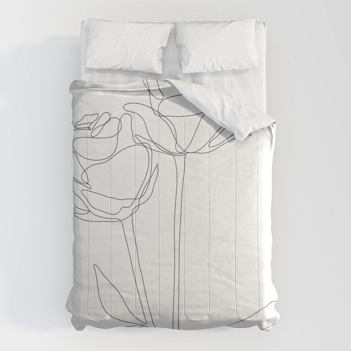 Two Minimal Roses Comforter Gallery Image 6