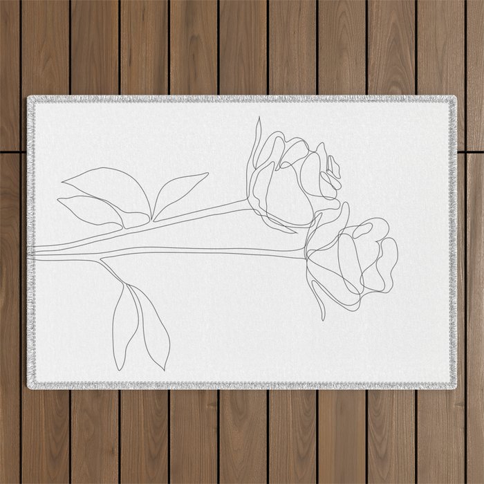 Two Minimal Roses Outdoor Rug Gallery Image 1