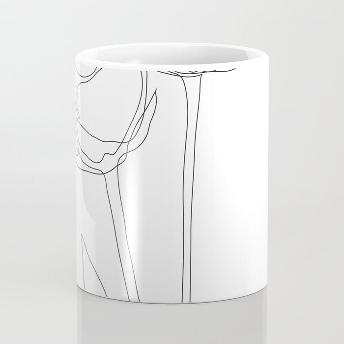 Two Minimal Roses Coffee Mug Gallery Image 4