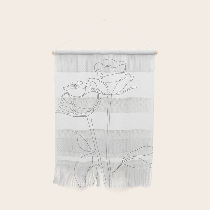 Two Minimal Roses Wall Hanging Gallery Image 1