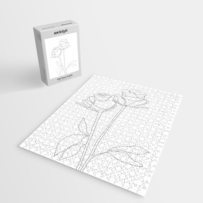 Two Minimal Roses Jigsaw Puzzle Gallery Image 2