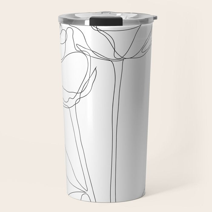 Two Minimal Roses Travel Mug Gallery Image 1