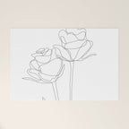 Two Minimal Roses Welcome Mat Gallery Image 1