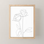 Two Minimal Roses Mini Art Print Gallery Image 1