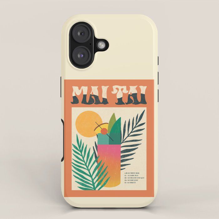 Mai Tai Vintage Cocktail Recipe  iPhone Case Gallery Image 1