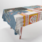 The Lonely Heroine with her Friend Indian Painted Illustration Tablecloth Gallery Image 1