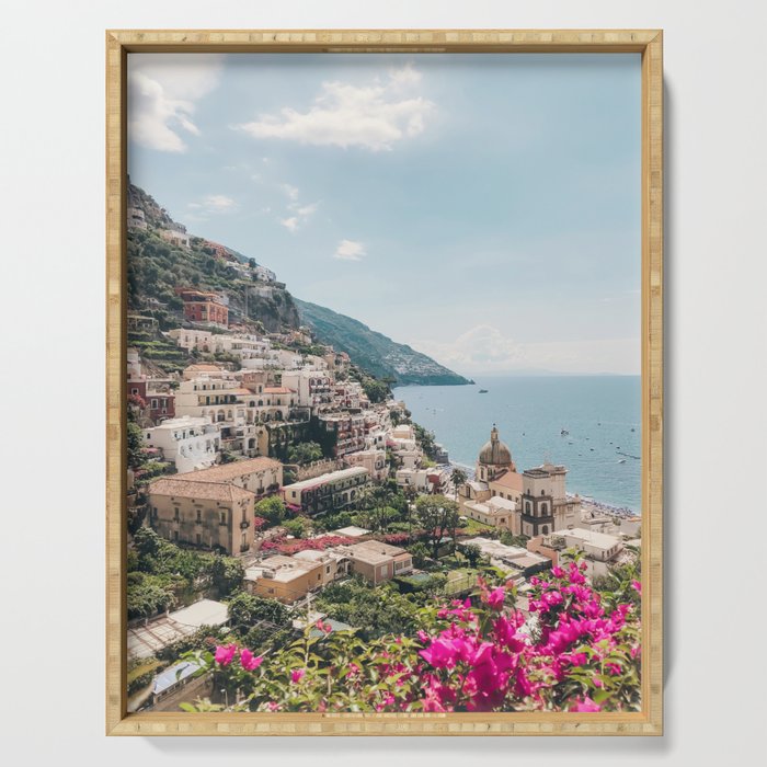Positano, Italy Photography Serving Tray Gallery Image 1