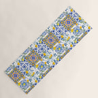 Summer, citrus ,Mediterranean style ,flowers,lemon fruit pattern  Yoga Mat Gallery Image 1