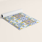 Summer, citrus ,Mediterranean style ,flowers,lemon fruit pattern  Yoga Mat Gallery Image 2