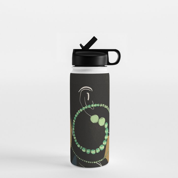 Abstract Art Tropical Girl Water Bottle Gallery Image 1