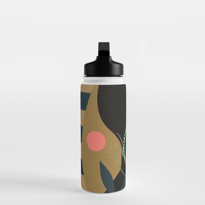Abstract Art Tropical Girl Water Bottle Gallery Image 3