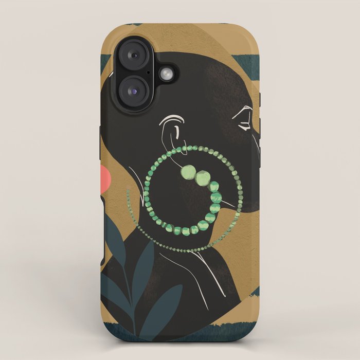 Abstract Art Tropical Girl iPhone Case Gallery Image 1