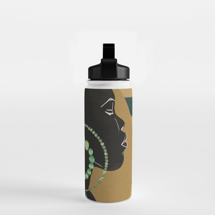 Abstract Art Tropical Girl Water Bottle Gallery Image 2