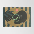 Abstract Art Tropical Girl Rug Gallery Image 2