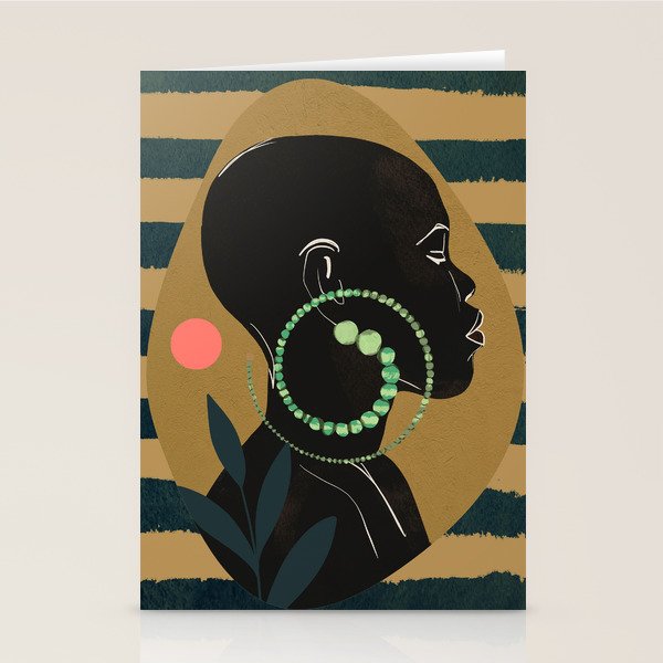 Abstract Art Tropical Girl Stationery Card Gallery Image 2