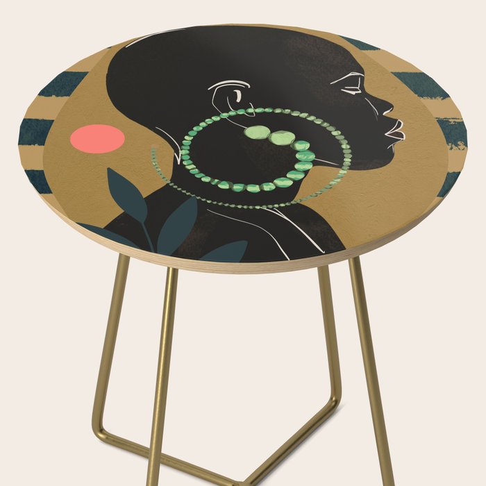 Abstract Art Tropical Girl Side Table Gallery Image 2