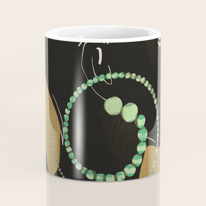 Abstract Art Tropical Girl Coffee Mug Gallery Image 4