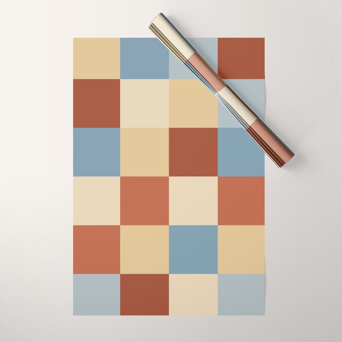 Bold Retro Checks Pattern - Large XX Wrapping Paper Gallery Image 1