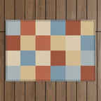 Bold Retro Checks Pattern - Large XX Outdoor Rug Gallery Image 1