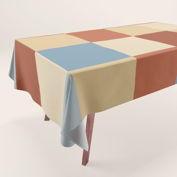 Bold Retro Checks Pattern - Large XX Tablecloth Gallery Image 1
