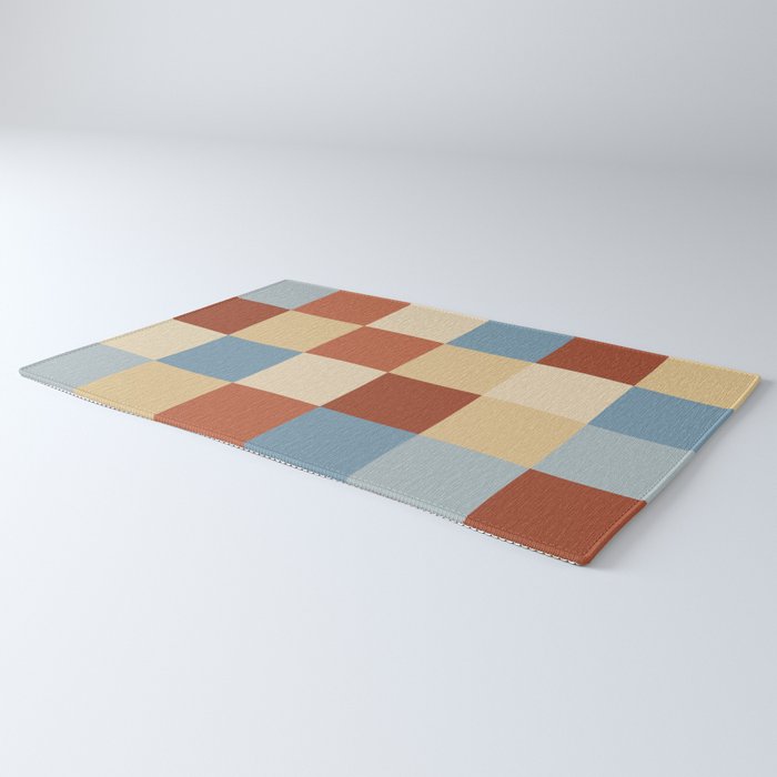 Bold Retro Checks Pattern - Large XX Rug Gallery Image 3